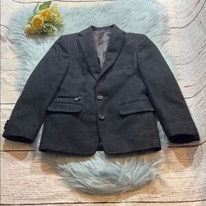 Michael Kors Black Faux Suede Suit Jacket sz 10